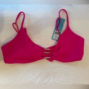 Beach Bunny Evie Bralette Hot Pink Bikini Top
